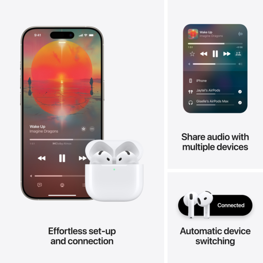 Наушники Apple AirPods 4 (MXP63ZE/A) 448744721 фото